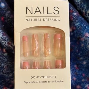 Natural Dressing Pink Nail Set